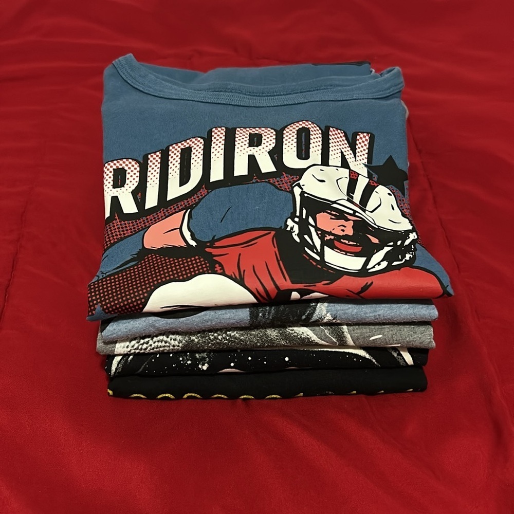 Bundle of 5 Boys Graphic Long Sleeve Tees Size Large 10/12 - Picture 2 of 9